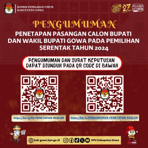 Foto Pengumuman KPU Enrekang Pendaftaran Balon Bupati dan Wabup Enrekang