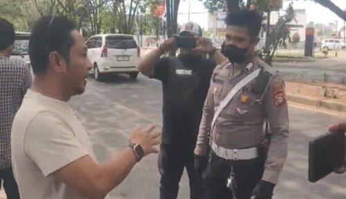 Penggunaan Plat Gantung, Calon Wakil Bupati Bone Kena Tilang Satlantas Gowa