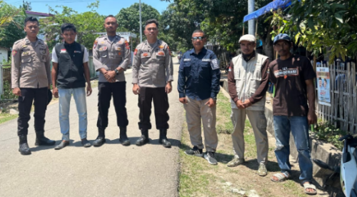 Personel Polsek Pasimasunggu Amankan Kampanye Cawabup No. Urut 2