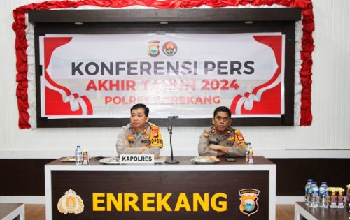 Kapolres Enrekang AKBP Dedi Surya Dharma Konpers Terjadi Trend Penurunan Kriminal dan Pelanggaran