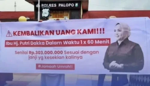 Janji Umroh Subsidi Berujung Tipuan, Putri Dakka Dilaporkan ke Polisi