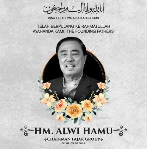 Innalillahi Wainnailaihi Rojiun, Pendiri Fajar Group HM. Alwi Hamu Berpulang