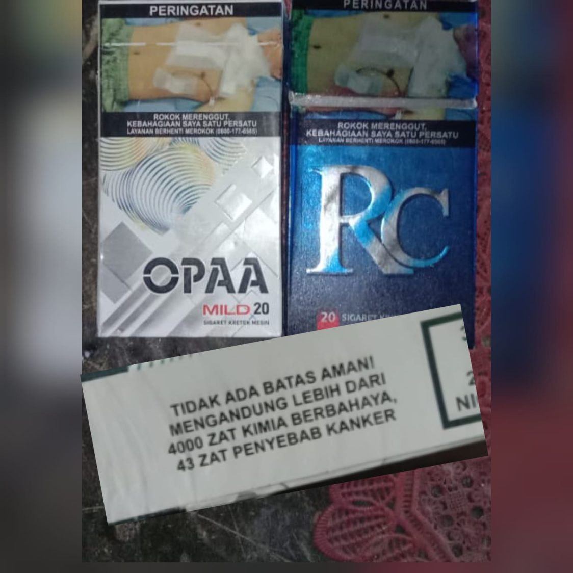 Manipulasi Cukai Rokok Ilegal OPAA dan RC Marak di Takalar, Bea Cukai Sulbagsel Cuek