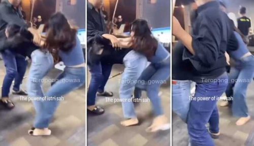 Viral! Gerebek Suami Selingkuh, Istri Sah Baru Melahirkan Labrak Pelakor di Makassar