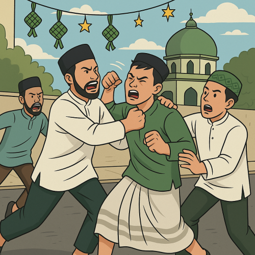 Ajang Maaf Memaafkan di Hari Lebaran Berubah Jadi Adu Jotos di Mubar