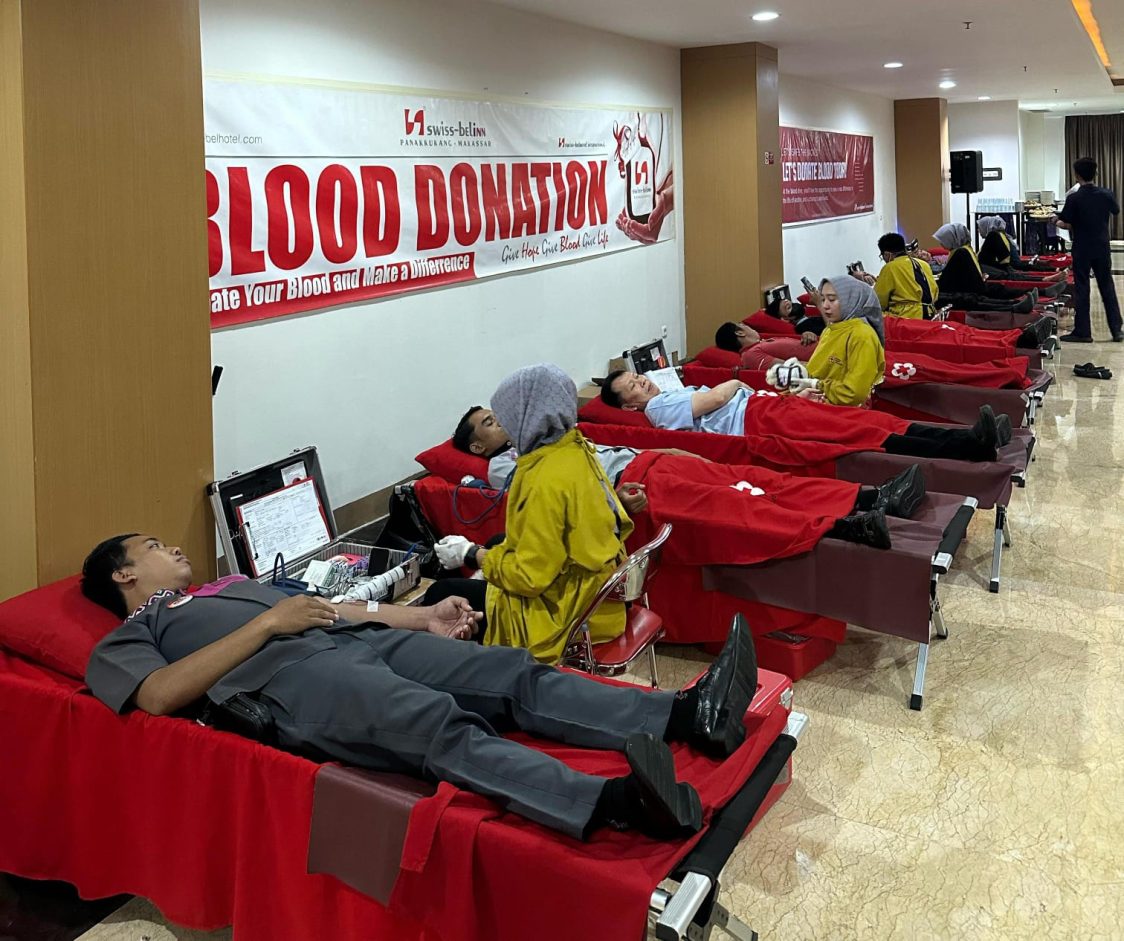 Aksi Donor Darah, Swiss-Belinn Panakkukang Kumpulkan 124 Kantong