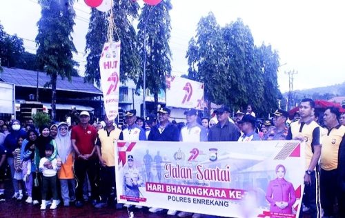 HUT Bhayangkara Ke 79 Polres Enrekang Ajang Berbagi Dan Tekad Peran Polri Bagi Masyarakat