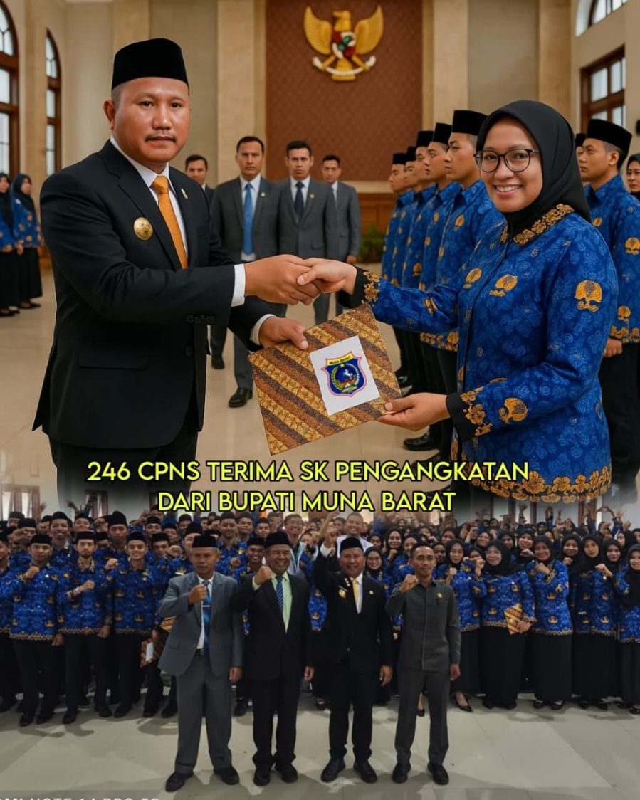 Bupati Mubar Serahkan SK kepada 246 CPNS Formasi 2024 dan 2 Alumni STTD