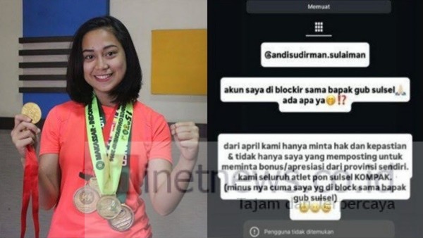 Viral! Usai Tuntut Bonus, Atlet Peraih Medali PON Ngaku Diblokir Gubernur Sulsel