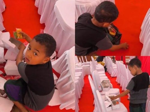 Mengharukan! Video Bocah Gowa Cari Sisa Makanan Pejabat di Acara HUT RI Viral