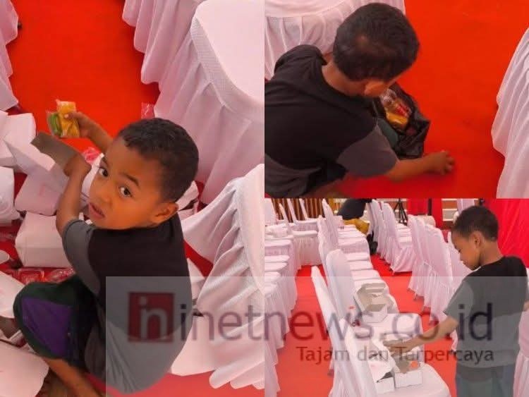 Video Bocah Gowa Cari Sisa Makanan di Acara HUT RI Viral