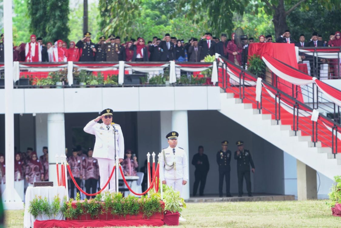 Bupati Takalar Pimpin Upacara Detik-Detik Proklamasi HUT ke-80 RI di Lapangan H. Makkatang
