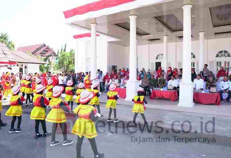 Meriah! Lomba Gerak Jalan Indah dan Drum Band HUT RI ke-80 di Takalar