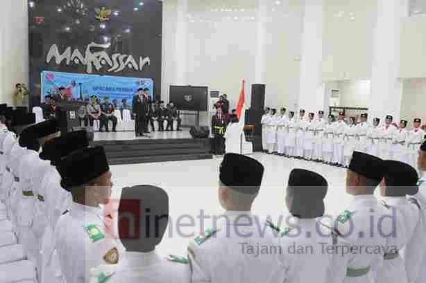 Pengukuhan Paskibraka Makassar 2025, Siap Kibarkan Merah Putih di HUT RI ke-80