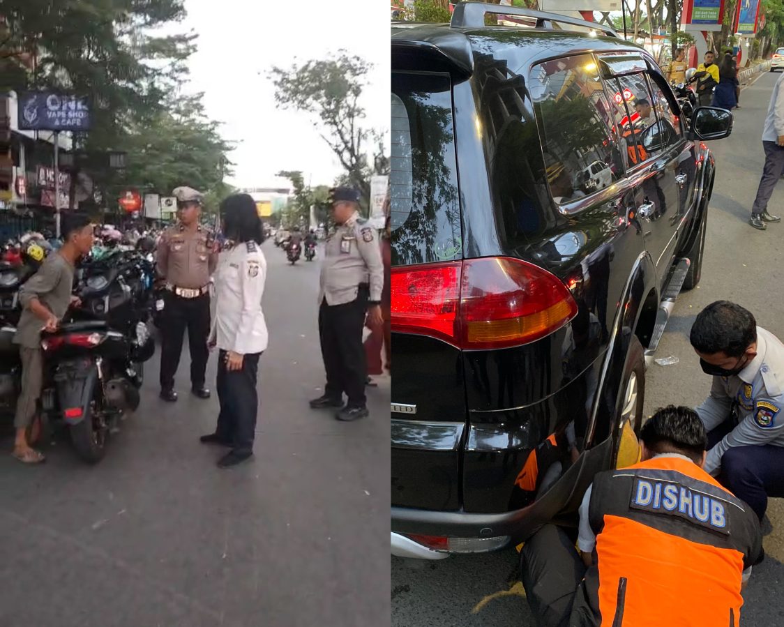 Tertibkan Lalu Lintas, Dishub Makassar Gembok Kendaraan Parkir Liar di Boulevard