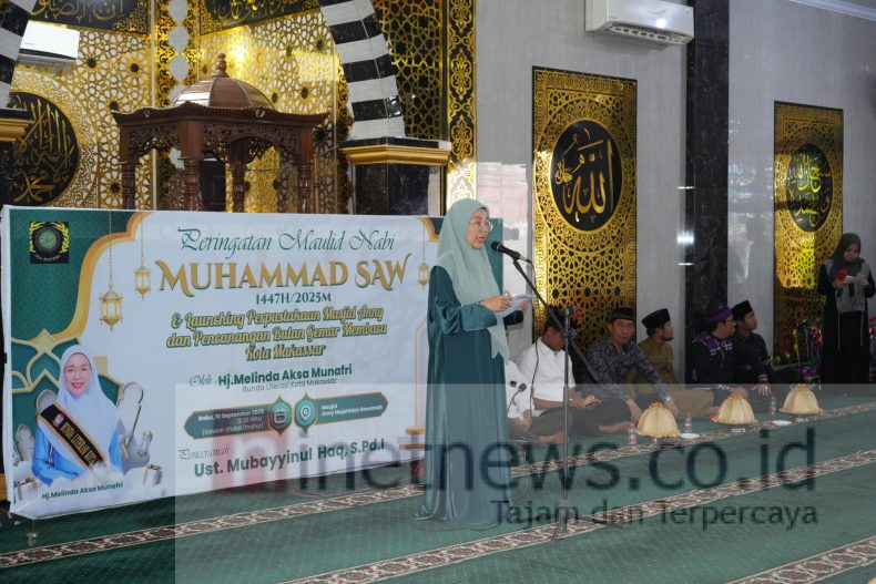 Bunda Literasi Makassar Launching Gerakan Satu Masjid Satu Perpustakaan
