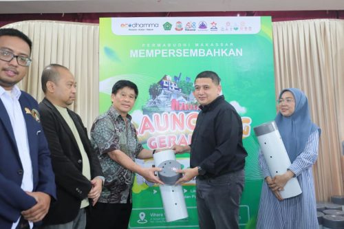 Wali Kota Makassar Munafri Launching Gerakan Bioberkah di Vihara Vimalakirti