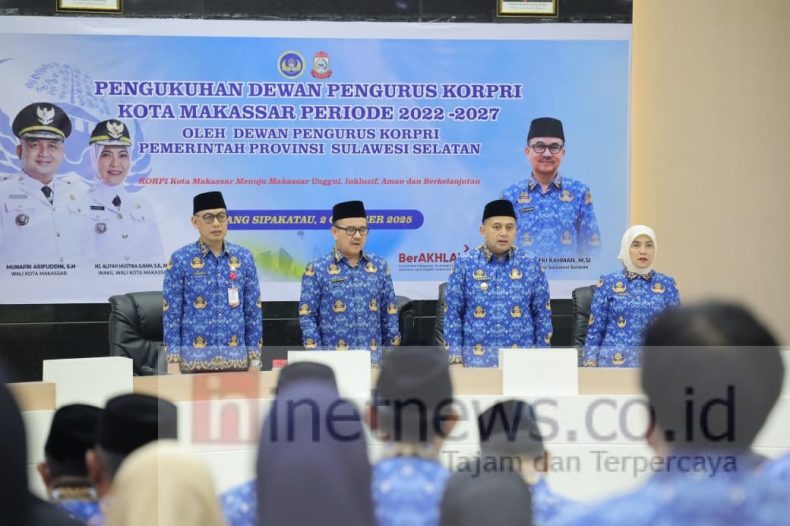 Andi Zulkifly Nanda Resmi Dikukuhkan Jadi Ketua KORPRI Makassar 2022–2027