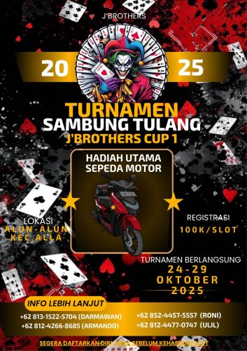 Turnament Sambung Tulang Di Enrekang Berhadiah Sepeda Motor