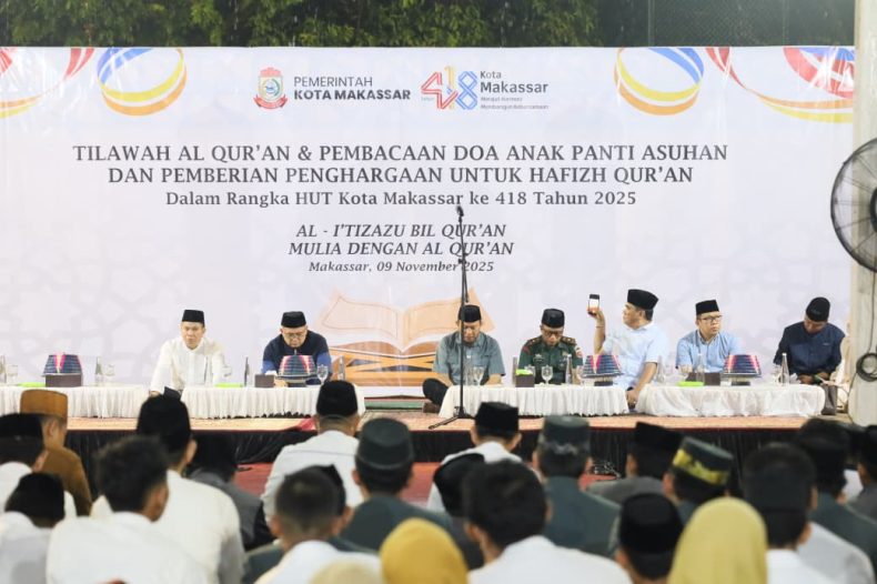Pemkot Makassar Rayakan HUT ke-418 dengan Doa Bersama 418 Anak Panti dan Hafiz Qur’an