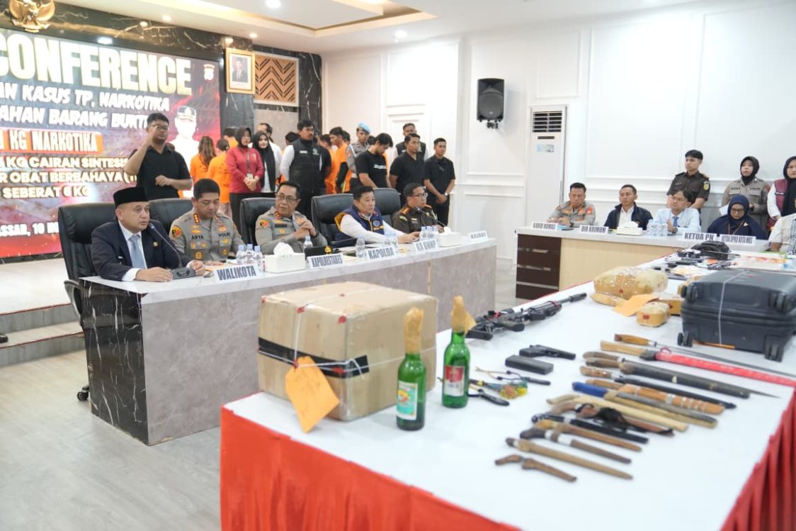 Pemusnahan 20 Kg Narkoba di Polrestabes, Munafri: Tak Ada Tempat bagi Pengedar di Makassar