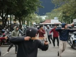 Geng Motor Brutal di Lokasi Bazar Makassar, Satu Pengunjung Terpanah