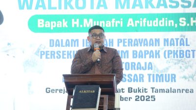 Hadiri Natal PKBGT, Wali Kota Tegaskan Makassar Kota Toleran