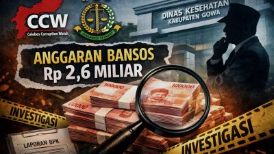 CCW Desak Kejati Usut Dugaan "Tersesat" Anggaran Bansos Rp2,6 Miliar di Dinkes Gowa