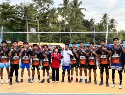 Angkat Trophy, Tim Volly Putra UNIMEN Raih Prestasi Juara 1 Halal Bihalal KPM Lekkong