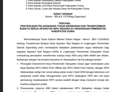Kebijakan Baru! ASN Gowa WFH Tiap Jumat, Kinerja Jadi Sorotan