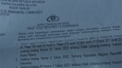 Nebis in Idem Dihantam? Penyidik Polres Takalar Terancam Diperiksa