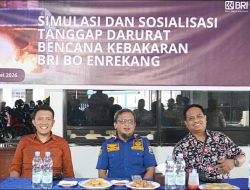 BRI BO Enrekang Gandeng Tim Damkar Trainer 36 Orang Ikuti Simulasi Dan Sosialisasi Tanggap Darurat Kebakaran