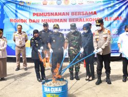 Bea Cukai Musnahkan Rokok dan MMEA Ilegal Senilai Rp47,9 Miliar