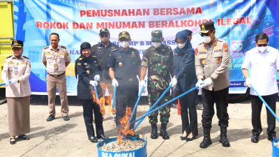 Bea Cukai Musnahkan Rokok dan MMEA Ilegal Senilai Rp47,9 Miliar